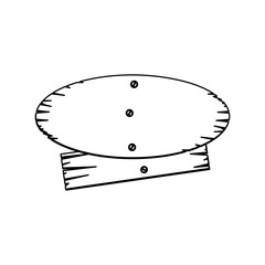 silhouette wood notices icon, vector illustration design