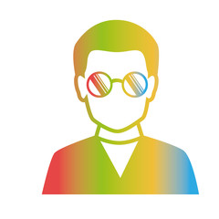 man avatar character isolated icon vector illustration design