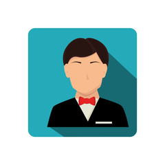 man avatar character isolated icon vector illustration design
