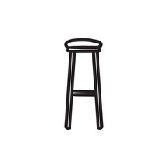 Barstool sketch icon.