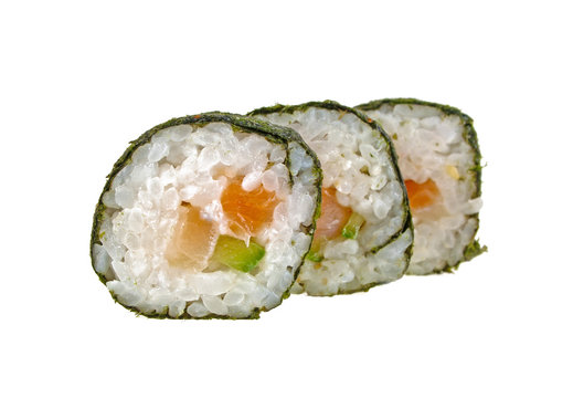 Sushi isolated on a white background