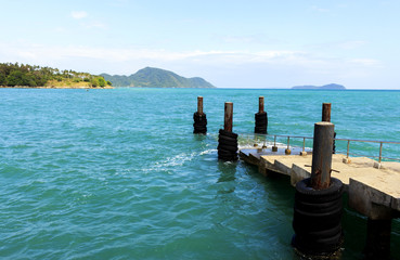 Rawai Beach, Phuket, Thailand with soft-focus and over light