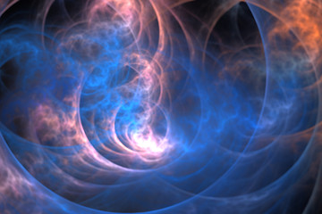 3D rendering abstract fractal light background