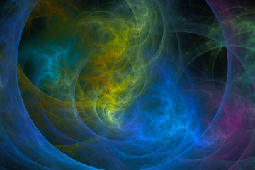Fototapeta premium 3D rendering abstract fractal light background