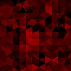 Triangle vector background. Can be used in cover design, book design, website background. Vector illustration. Dark red, black colors.