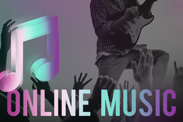 Digital Music Streaming Online Entertainment Media Concept