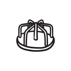 Merry-go-round sketch icon.