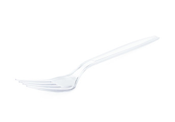Single disposable plastic fork
