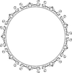 Elegant retro floral frame.