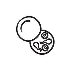 Obraz premium Donor sperm sketch icon.