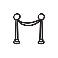 Portable protective rack with tape sketch icon.