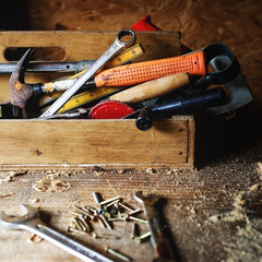 Carpenter Craftman Lumber Timber Woodwork Concept