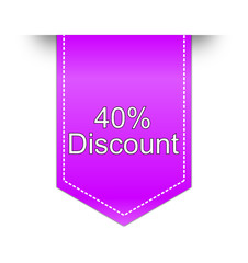 40% Discount label