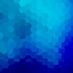 Abstract background consisting of blue hexagons. Geometric design for business presentations or web template banner flyer. Vector illustration