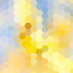 Fototapeta na wymiar Abstract background consisting of yellow, blue hexagons. Geometric design for business presentations or web template banner flyer. Vector illustration