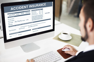 Accident Insurance Application Form Concept
