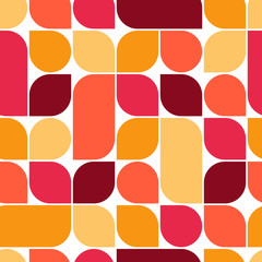 Abstract retro geometric background. Autumn seamless pattern. Vector illustration.