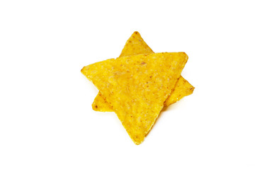 Fototapeta premium corn nachos on white background