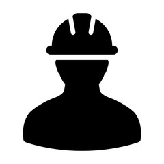 Naklejka premium Construction Worker Vector Icon illustration