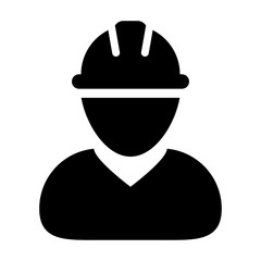 Construction Worker Vector Icon illustration