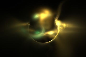 3D rendering abstract fractal light background