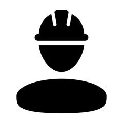 Construction Worker Vector Icon illustration