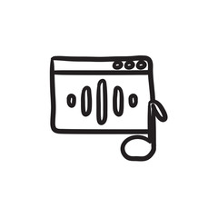 Radio sketch icon.