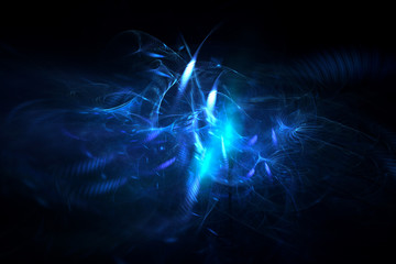 3D rendering abstract fractal light background