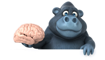 Fun gorilla - 3D Illustration