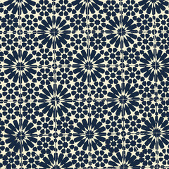 Vintage Traditional ornate portuguese decorative tiles azulejos with pattern, Abstract tiles background -  Lisbon, Portugal December 26, 2016