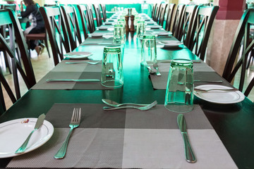 Elegant served table indoors
