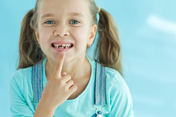 The child has lost a tooth 