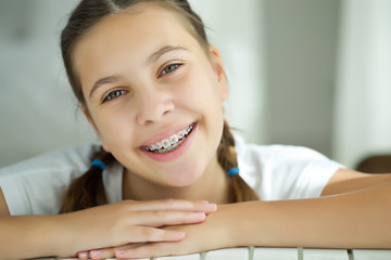 Girl with braces 