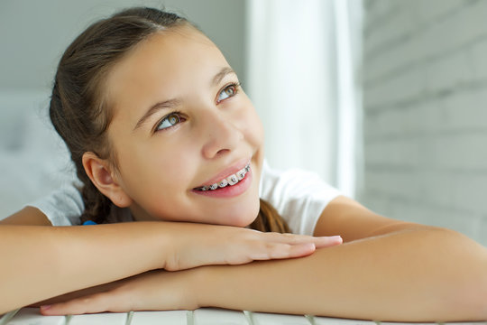 Girl with braces 