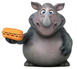 Naklejka premium Fun rhinoceros - 3D Illustration