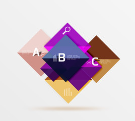 Geometric square and triangle template