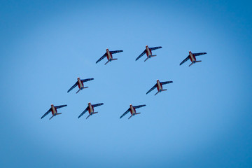 Rhombus figure of jet aircrafts