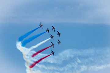 The Patrouille de France making flag figure