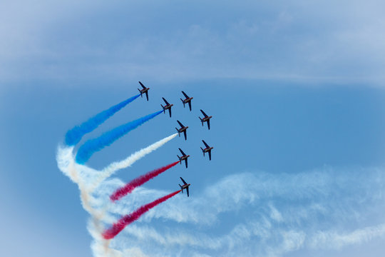 The Patrouille de France making flag figure