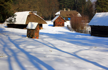 Budownictwo Ludowe - Chata. - Skansen w Olsztynku © Wojciech Lisiński