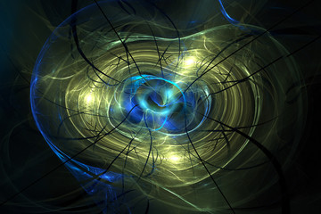 3D rendering abstract fractal light background