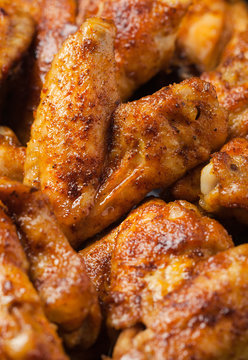 Baked wings, served with dip or baked potatoes.