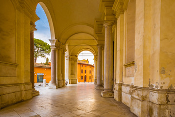 bicycle under baroque arches