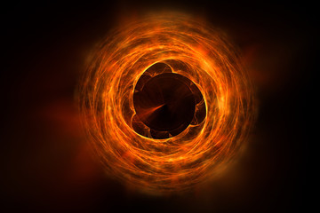 3D rendering abstract fractal light background