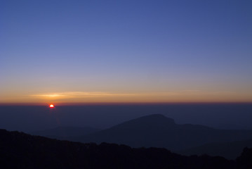 Beautiful horizon at sunrise time
