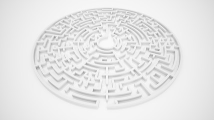3d rendering of Circular maze