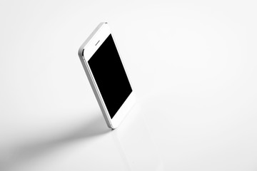 White Smart Phone Isolated on White
