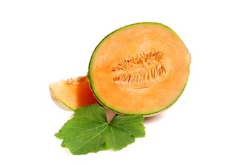 Melon isolated on white background.