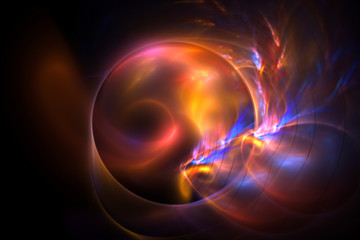 Obraz premium 3D rendering abstract fractal light background