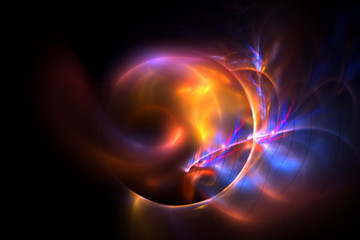 3D rendering abstract fractal light background